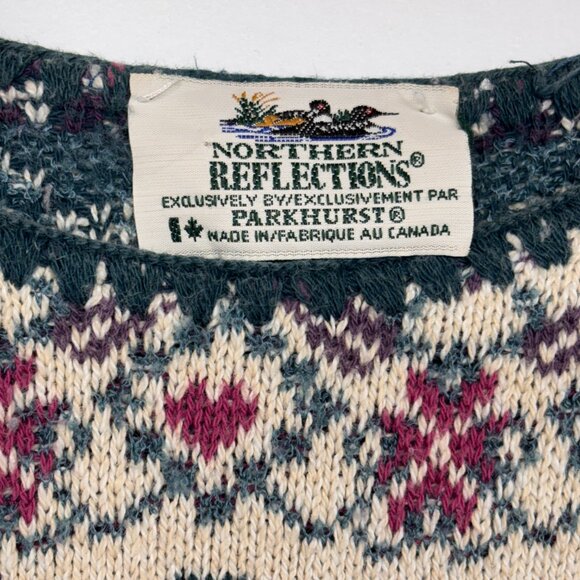 Vintage Northern Reflections Women's Knit Sweater by Parkhurst - Made in Canada - Picture 4 of 4